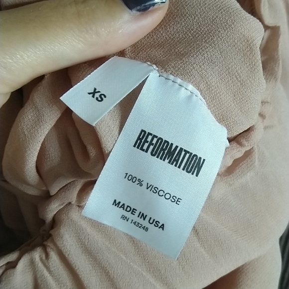 Reformation Ballet Nude blush pink strappy midi dress sz xs - Picture 7 of 10